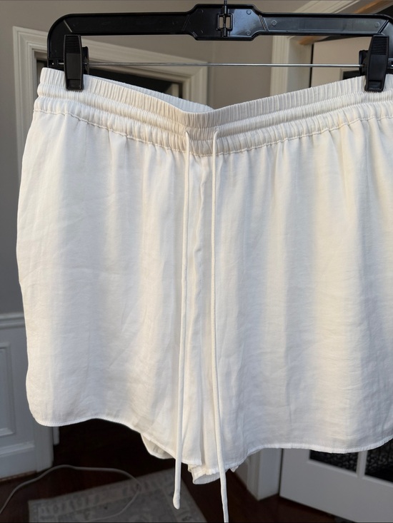 Naked Zebra Pants - Naked Zebra Cream Elastic-Waist Lounge Shorts
